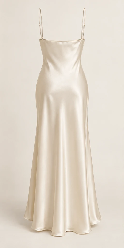 Amélie Cowl-Neck Maxi Dress in Ivory — back view