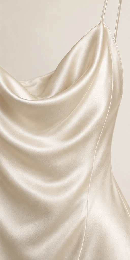 Amélie Cowl-Neck Maxi Dress in Ivory — detail view