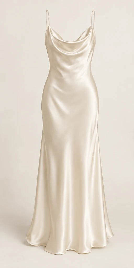 Amélie Cowl-Neck Maxi Dress in Ivory — front view