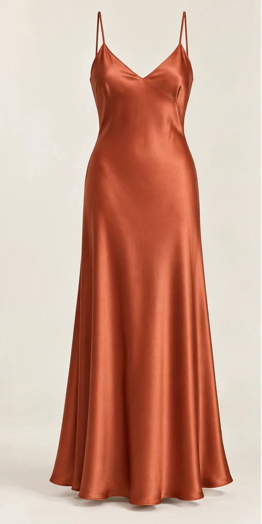 Lucie Cross-Back Maxi Dress in Terracotta — front view